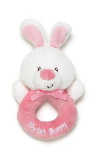 Easter Plush Rattle - Pink Bunny - The Country Christmas Loft