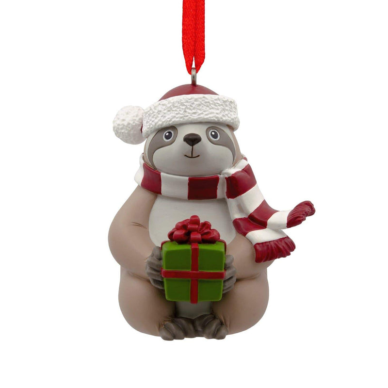 Hallmark Sloth Ornament with Present - The Country Christmas Loft