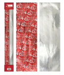 Kraft Embossed Foil Roll Wrap 2 Pack - Handwriting Sentiments - The Country Christmas Loft