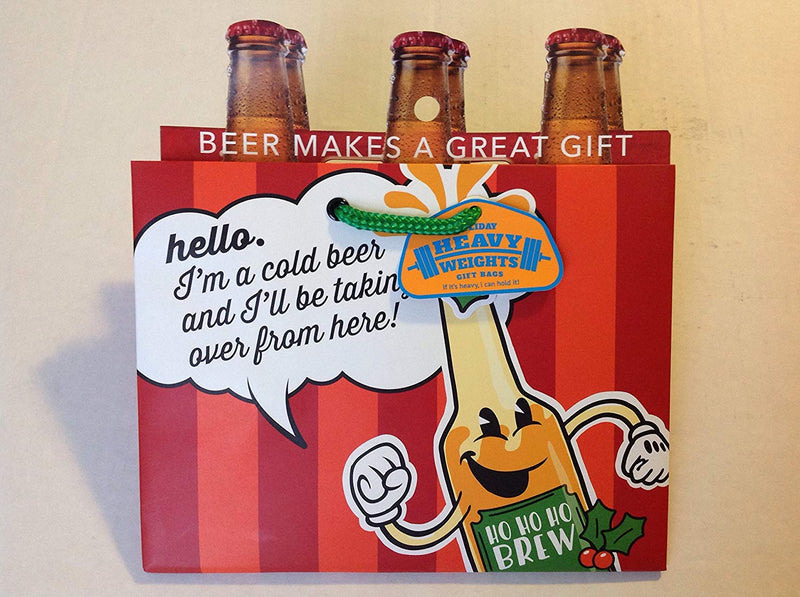 Heavyweight Gift Bag for 6-packs - Hohoho Brew - The Country Christmas Loft