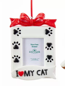 5.25 inch Pet Picture Frame Ornament - Cat - The Country Christmas Loft