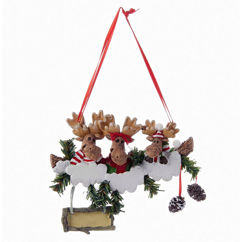 Moose Ornament For Personalization - Family of 3 - The Country Christmas Loft