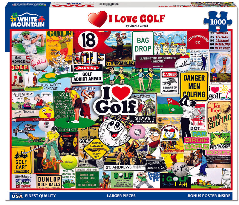 I Love Golf - 1000 Piece Jigsaw Puzzle