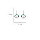 Green Malachite Sterling Silver Claddagh Drop Earrings