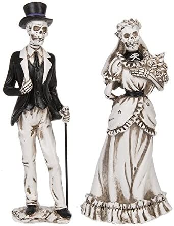 Skeleton Bride And Groom - 10 Inches tall - The Country Christmas Loft