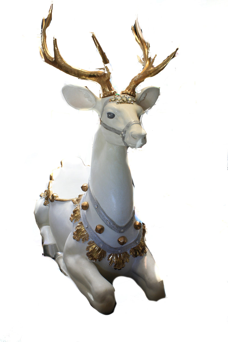 Resin Reindeer Planter - 40 Inch - The Country Christmas Loft