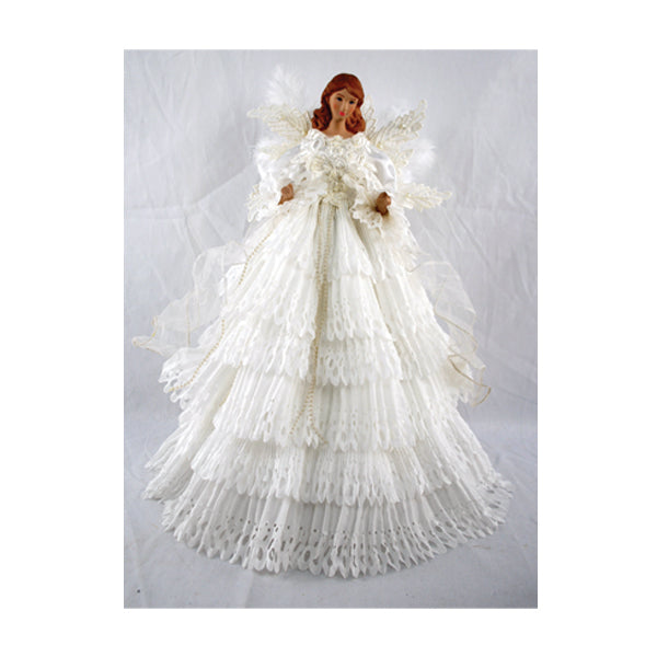 White Lace  Angel Tree Topper - The Country Christmas Loft