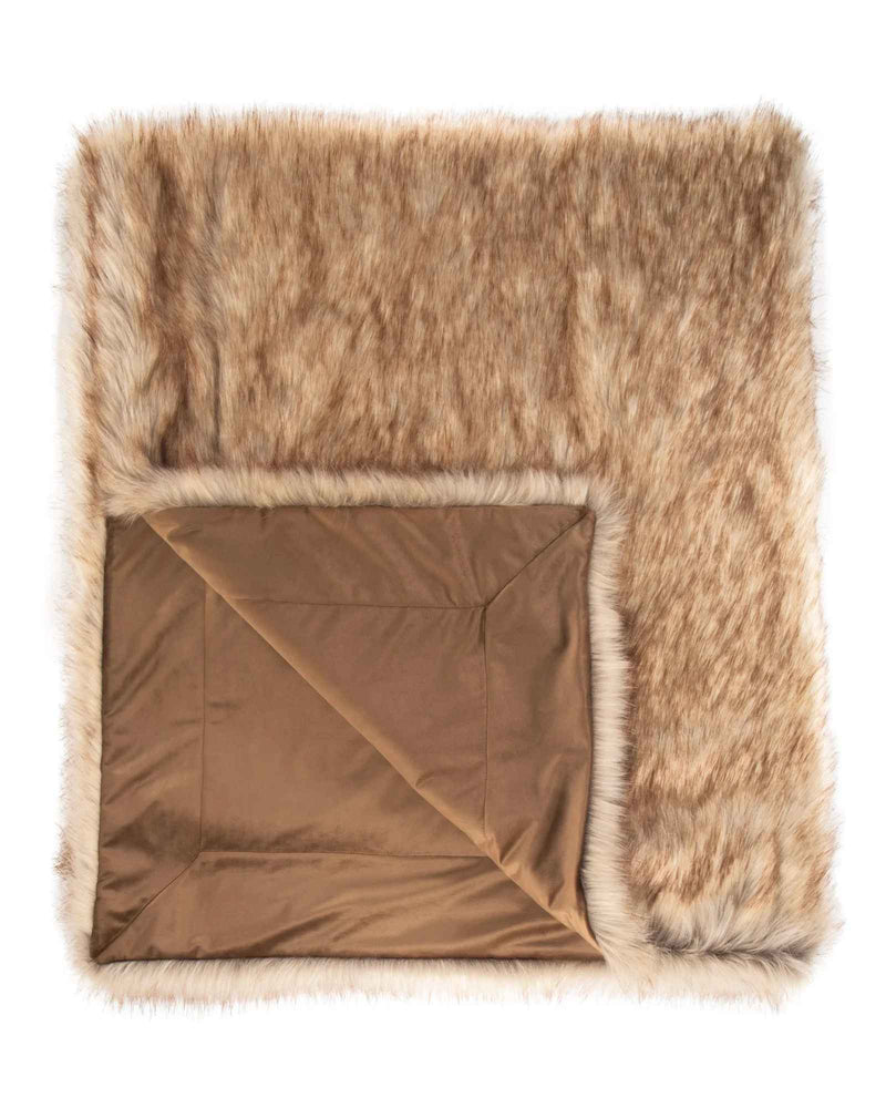 Faux Fur Throw - Timber Wolf - The Country Christmas Loft