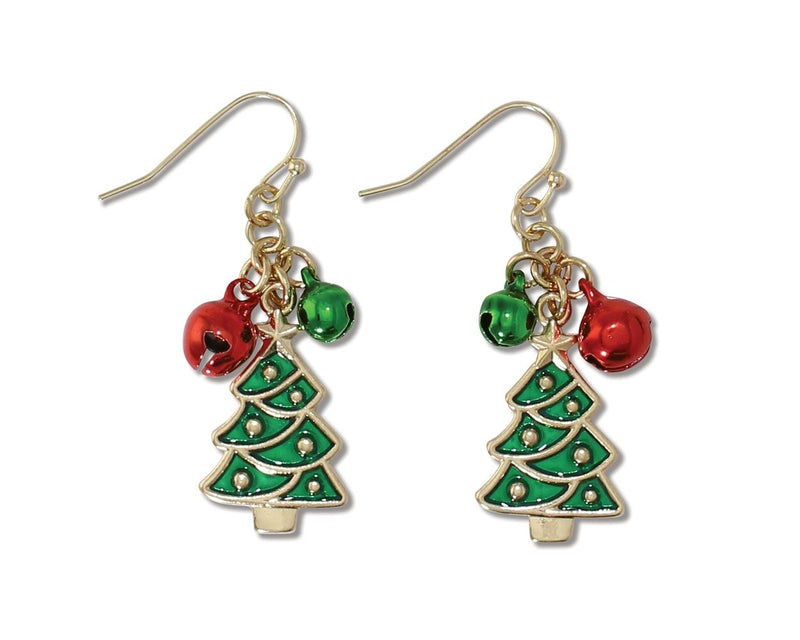 Tree with Jingle Bells - Earrings - The Country Christmas Loft