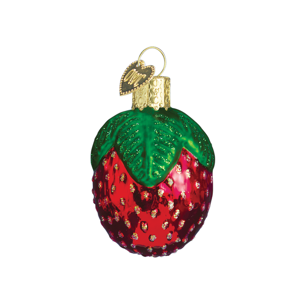Sparkling Strawberry Glass Ornament