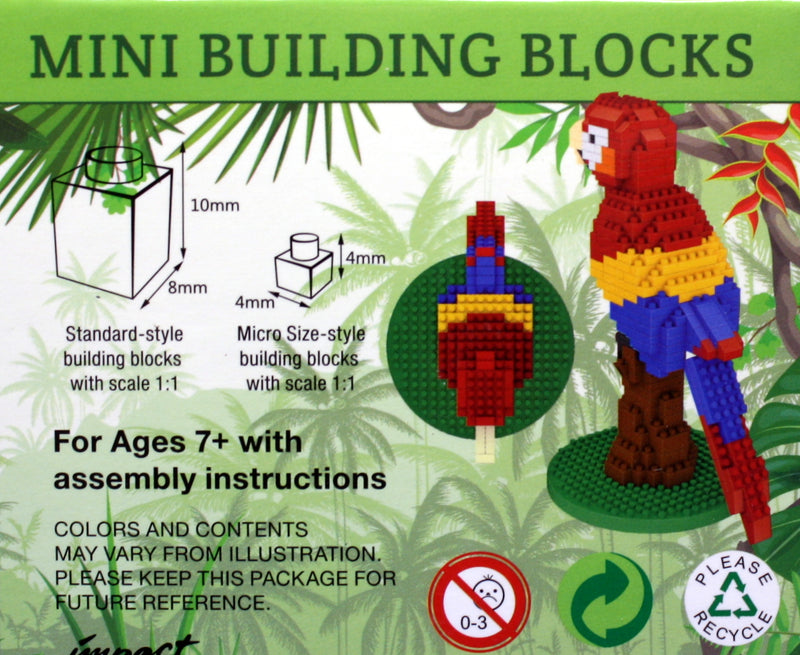 Mini Building Blocks - Macaw - The Country Christmas Loft