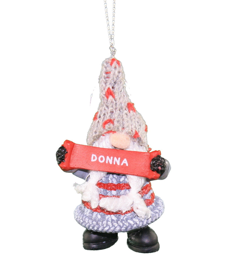 Personalized Gnome Ornament (Letters A-I) - Donna - The Country Christmas Loft