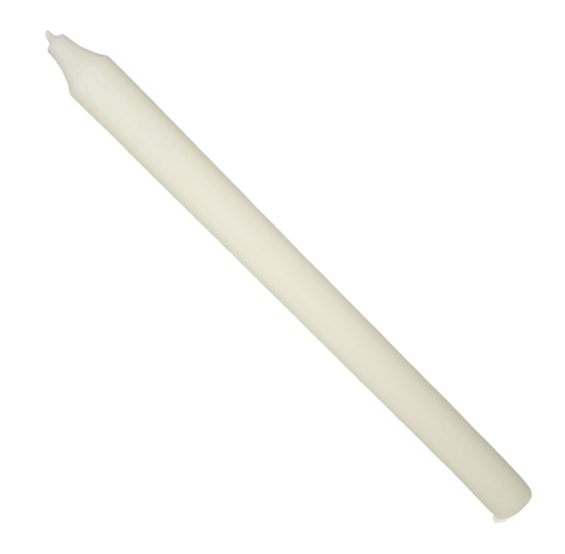 Rustic Taper Dinner Candle - 12 Inch Ivory