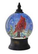 LED Light Up Rotating Shimmer Cardinal Globe - The Country Christmas Loft