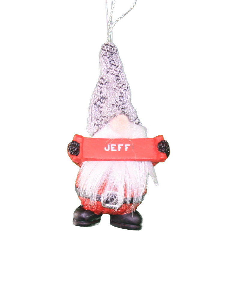 Personalized Gnome Ornament (Letters J-P) - Jeff - The Country Christmas Loft