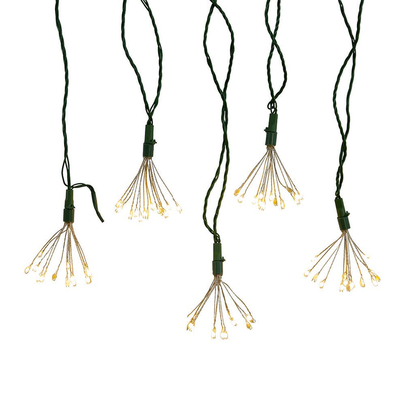 75-Light Cluster Burst Warm White Twinkle LED Light Set - The Country Christmas Loft