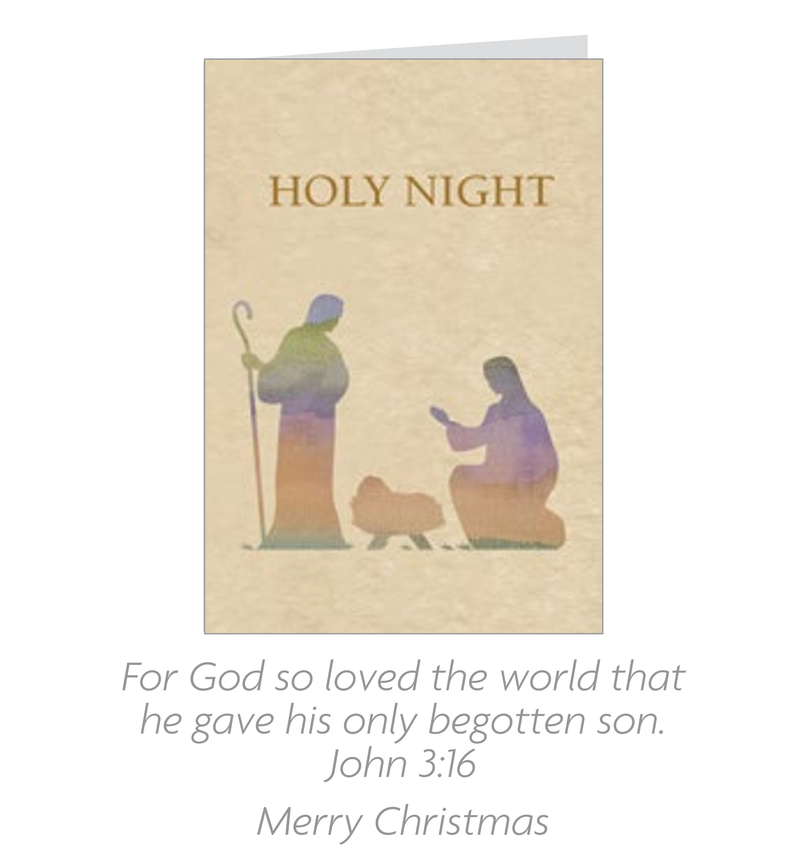 Religious Christmas 20 Count Card Set - Holy Night - The Country Christmas Loft