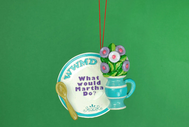 3.75 inch Plate Christmas Ornament What Would Martha Do?" - The Country Christmas Loft