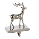 Silver Metal Reindeer Stocking Hanger -
