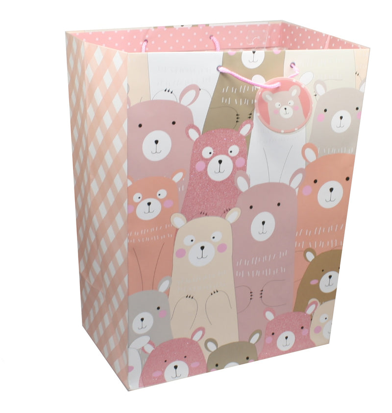 Mega Jumbo Pink Bear Gift Bag - The Country Christmas Loft