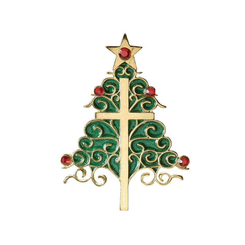 3.5 inch Inspirational Christmas Tree And Cross Ornament - The Country Christmas Loft