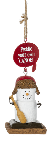 S'mores Camp Equipment Ornament - Canoe - The Country Christmas Loft