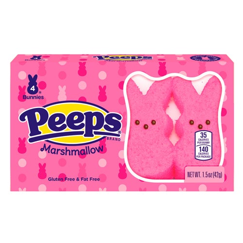 Peeps  Marshmallow Bunnies -  Pink 4 Count