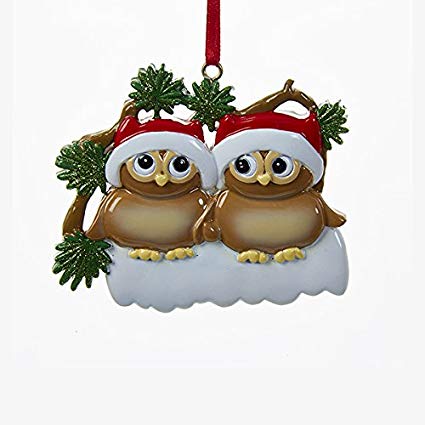 Couple Owl Personalizable Ornament - The Country Christmas Loft