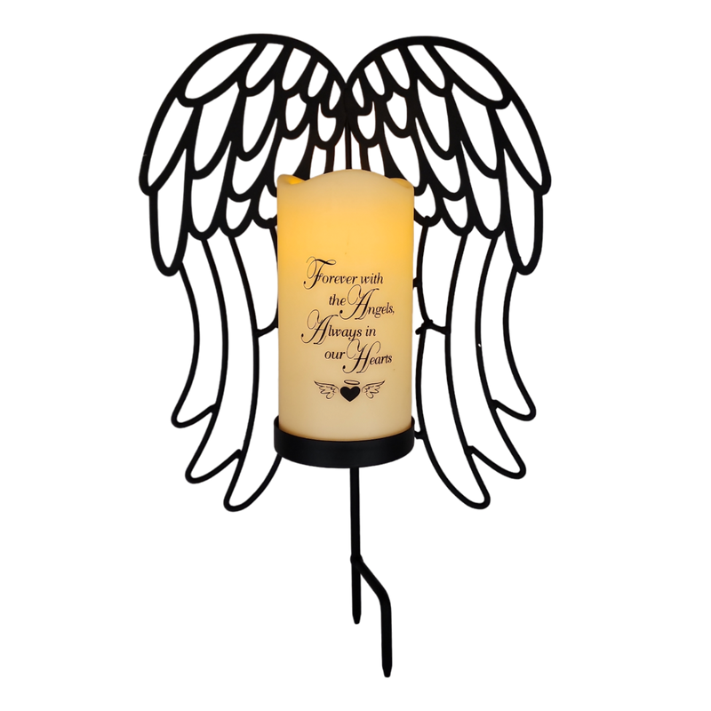 Angel Wings Memorial Yard Stake LED Candle – The Country Christmas Loft