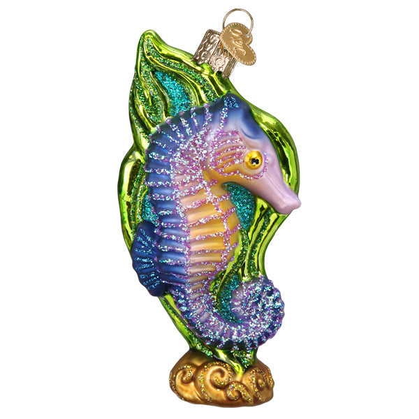 Bright Seahorse Glass Ornament - The Country Christmas Loft