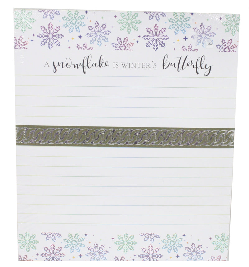 Holiday Reminder Notepad - Snowflake, Winters Butterfly