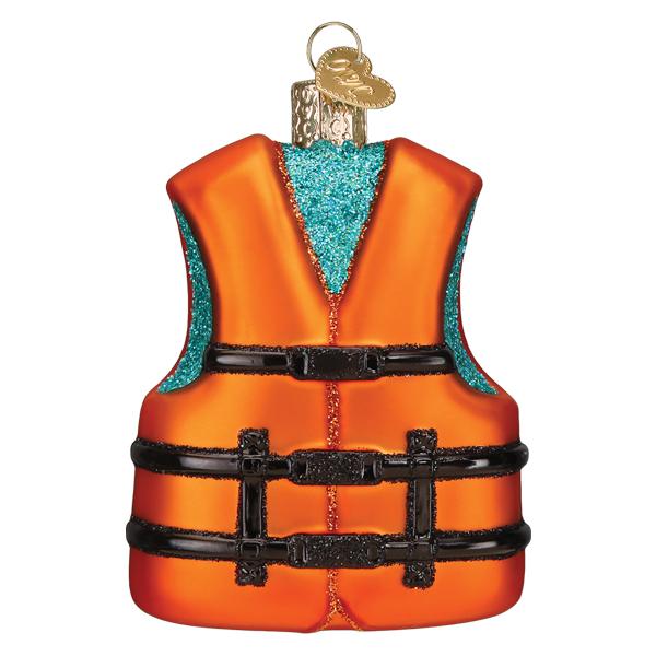 Life Jacket Glass Ornament - The Country Christmas Loft