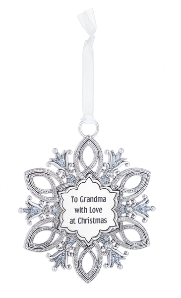 Gem Snowflake Ornament - To Grandma with Love at Christmas - The Country Christmas Loft