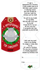 Christmas Hippo - 9 Inch - The Country Christmas Loft