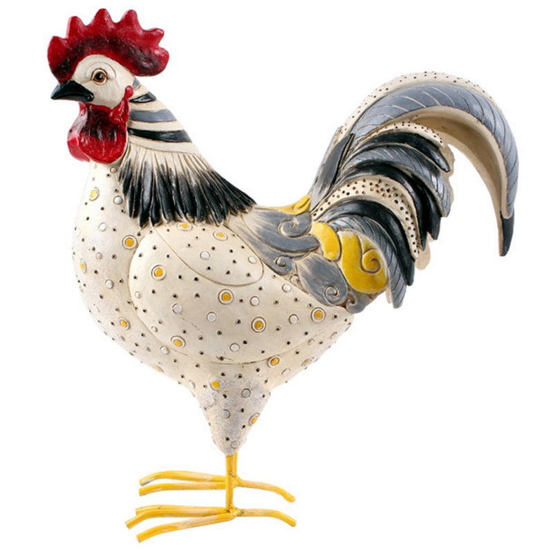 Resin Fancy Rooster Figurine - The Country Christmas Loft
