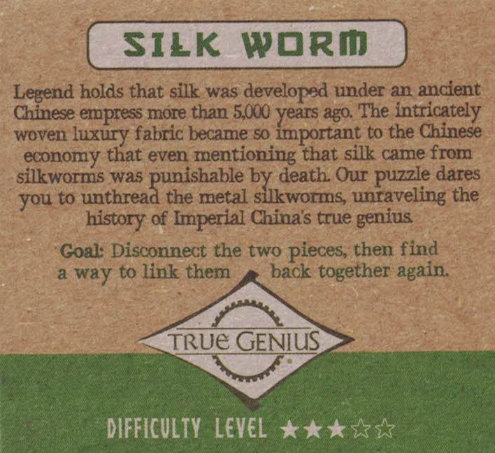 Silk Worm - Metal Blacksmith's Puzzle