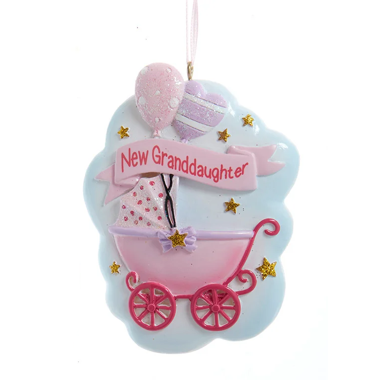 New Granddaughter Baby Stroller Ornament - The Country Christmas Loft