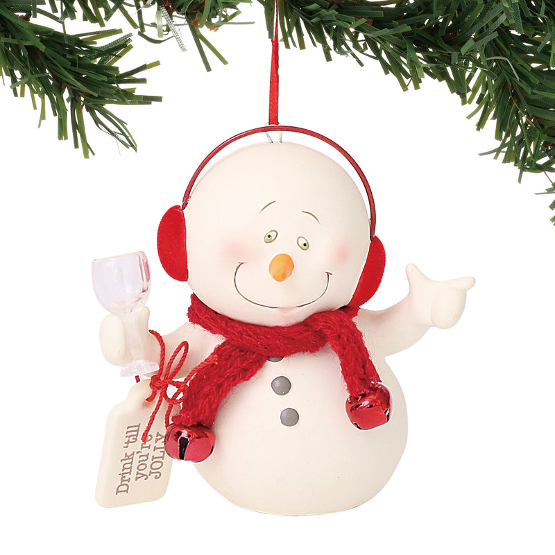 SnowPinions - Drink Till You're Jolly Ornament - The Country Christmas Loft