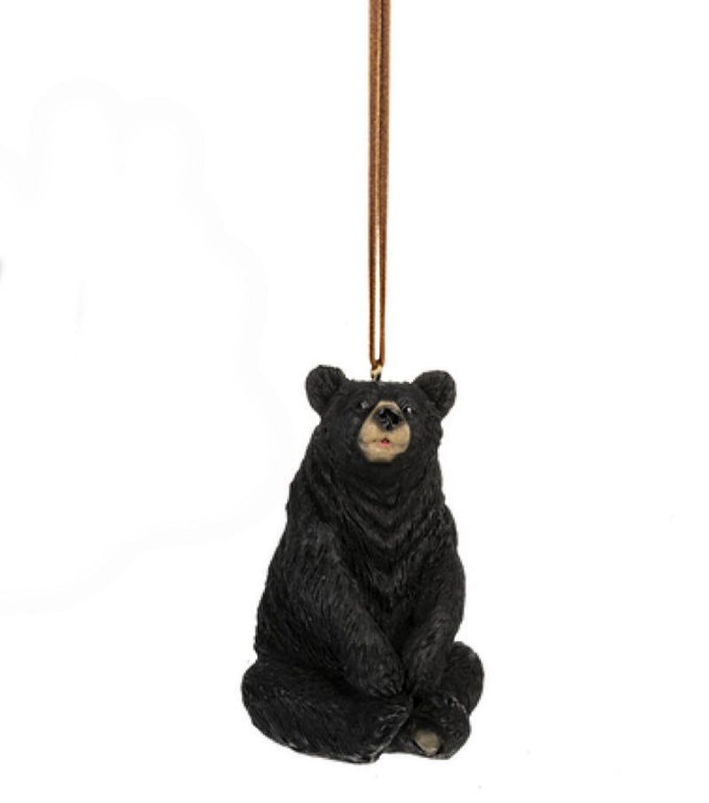 Black Bear Ornament -  Sitting - The Country Christmas Loft
