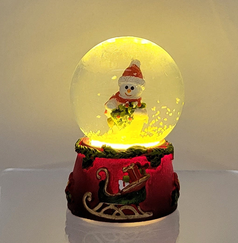 Mini Lighted Snowglobe - Snowman
