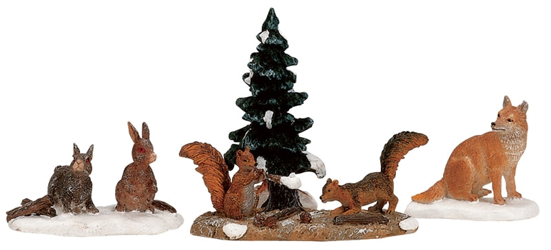 Village Woodland Animals - 4 Piece Set - The Country Christmas Loft