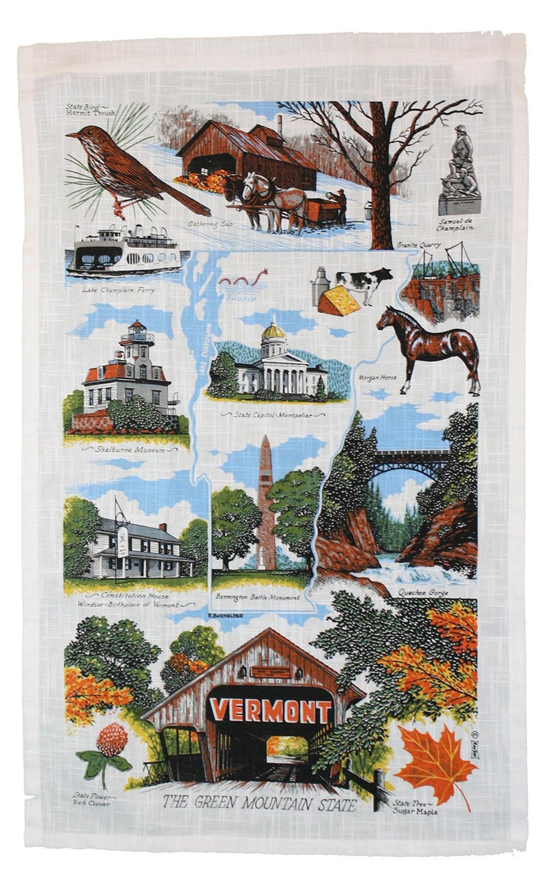 Vermont Landmarks Kitchen Towel - The Country Christmas Loft