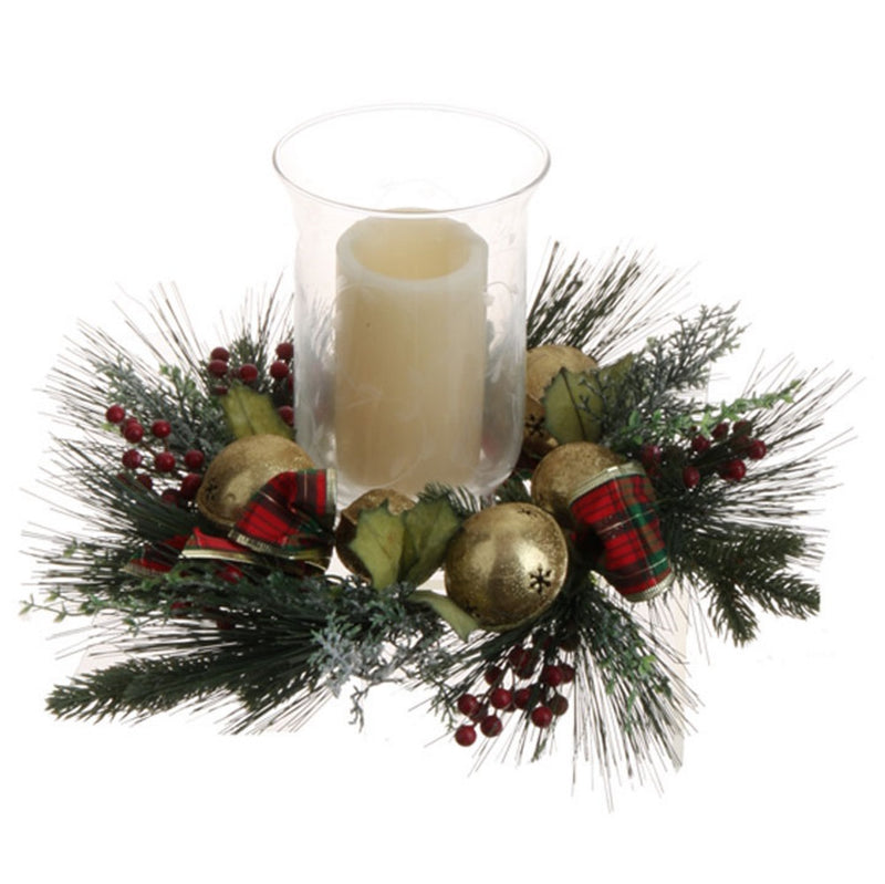 Pillar Candle Faux Pine Ring Non-seasonal - The Country Christmas Loft