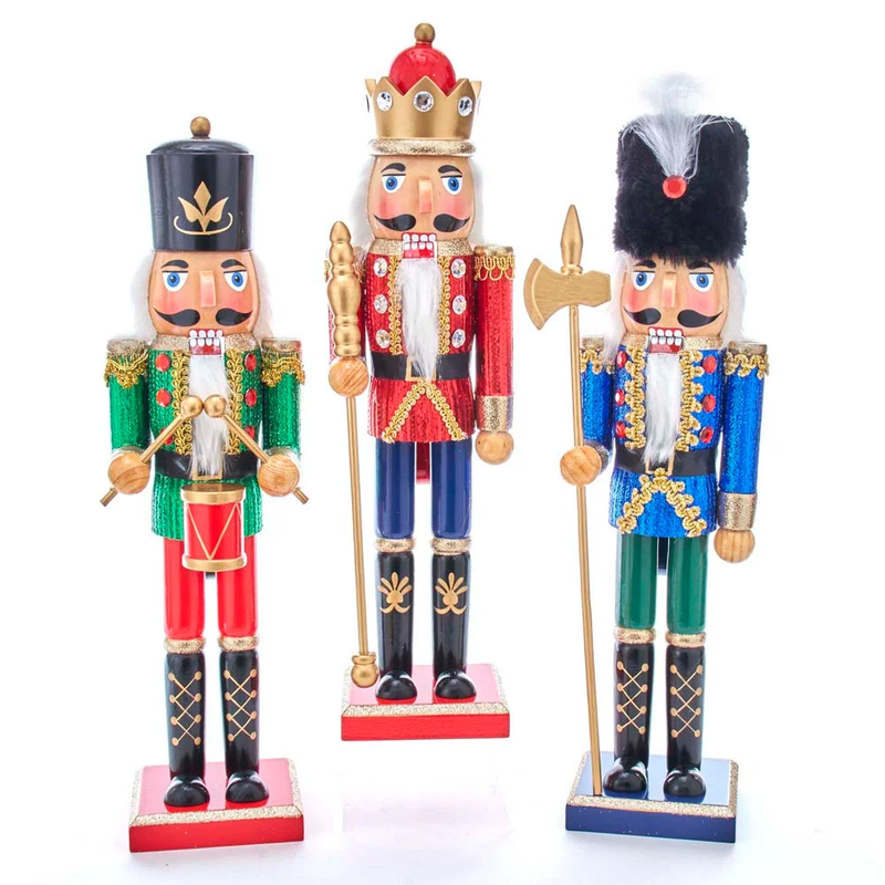 King and Soldier Nutcracker - 15 Inch -