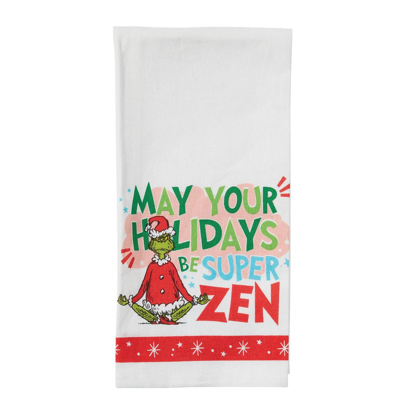 Grinch Super Zen Holidays Tea Towel