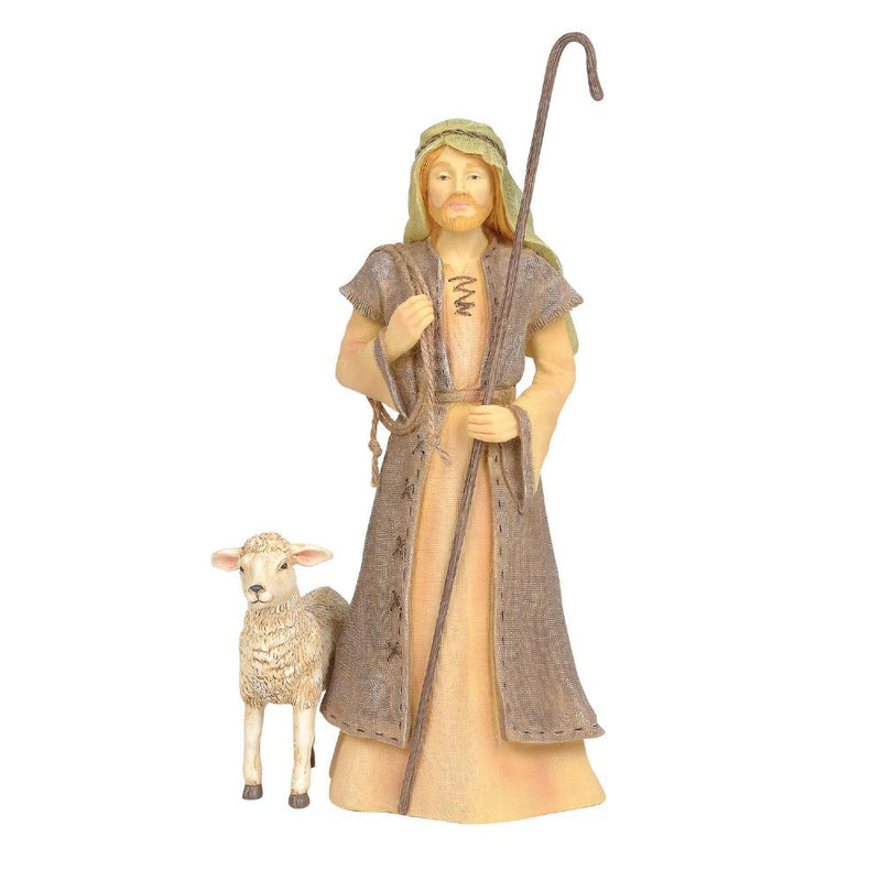 Nativity Shepherd with Lamb Figure - The Country Christmas Loft