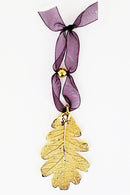 Oak Leaf Ornament Gold - The Country Christmas Loft