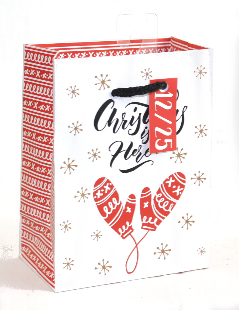 Small Lettering Gift Bag - Mittens - The Country Christmas Loft