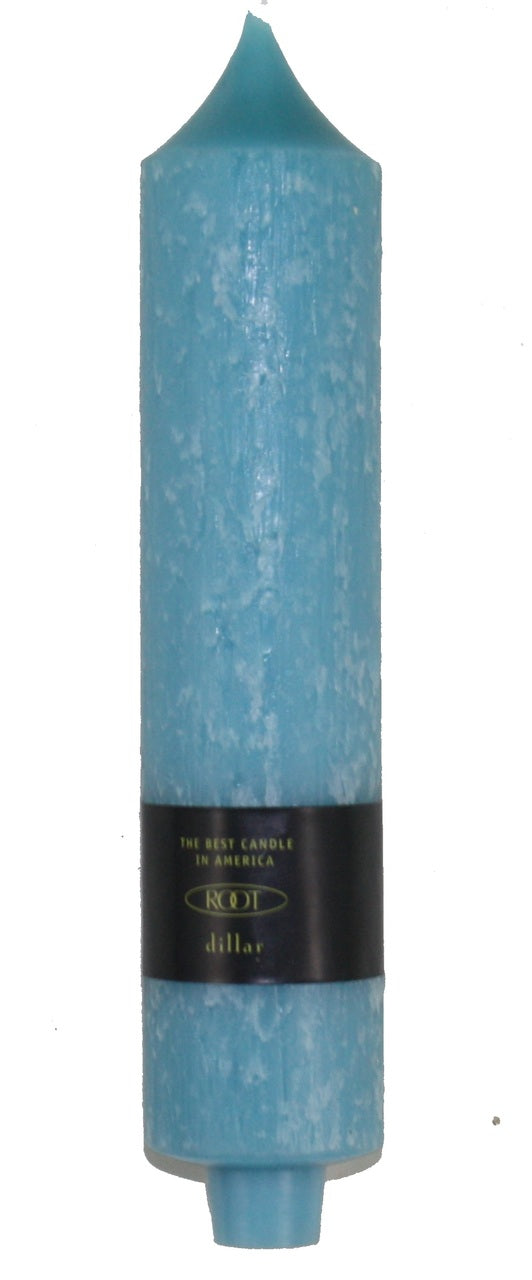 9 Inch Dillar Column Candle - Aqua - The Country Christmas Loft
