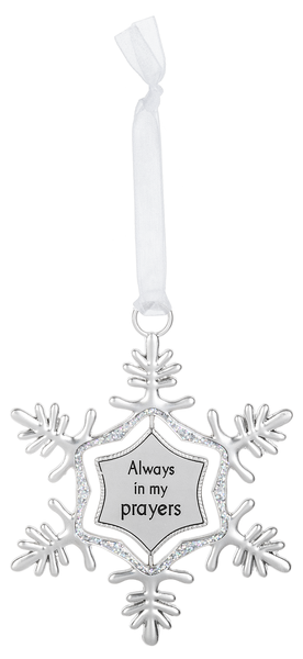 Swirling Snowflake Ornament - Always in my Prayers - The Country Christmas Loft